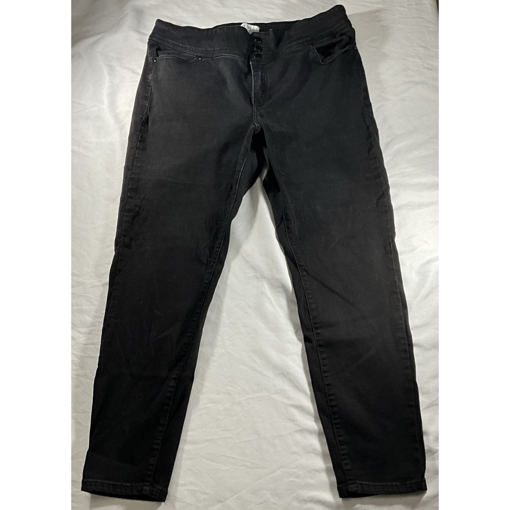 Lane Bryant Black Skinny Jeans Signature Fit Mid Rise Size 18